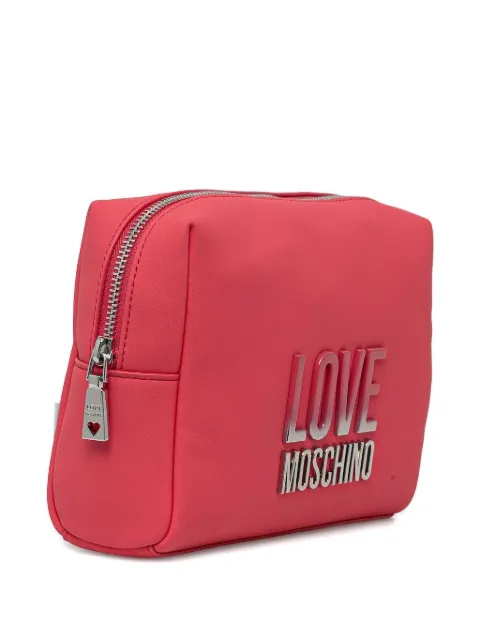 Love Moschino logo-plaque make-up bag