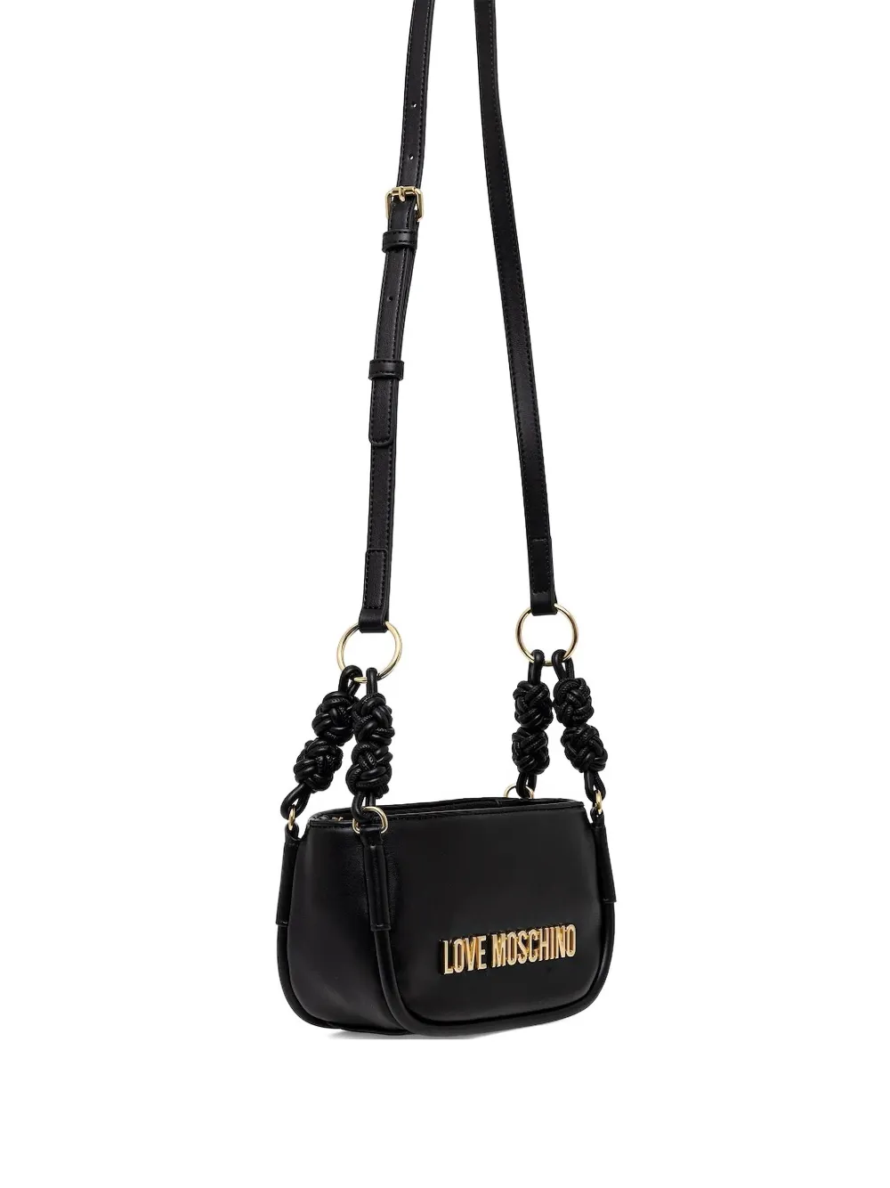 Love Moschino Knotted-detailing Crossbody Bag In Black