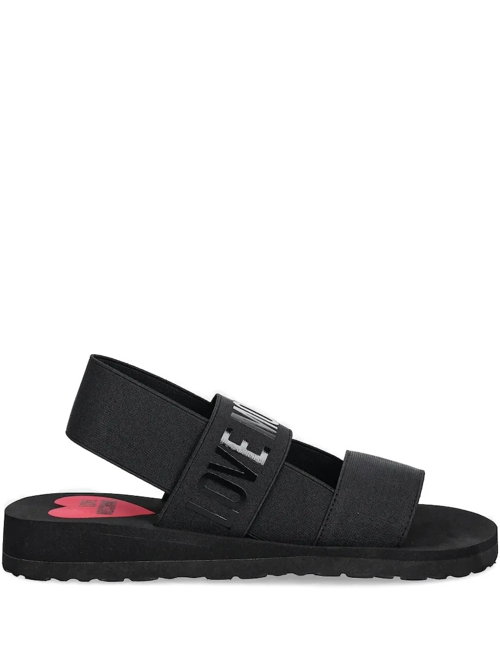 Love Moschino logo-print sandals Black