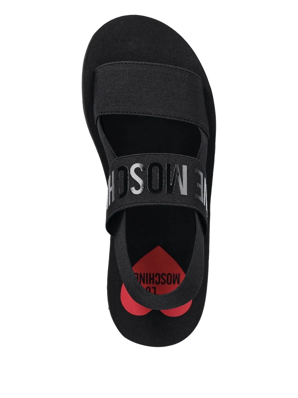 Love Moschino logo-print sandals Black