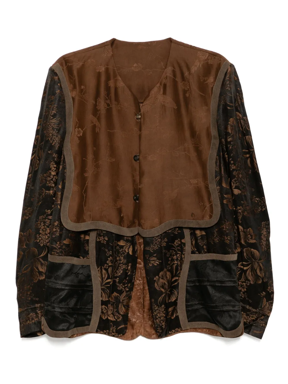 COMMUNS silk jacket | Brown | Image 1