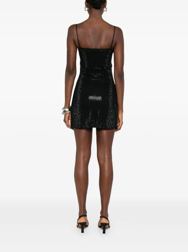 Alexander Wang Crystal-embellished Mini Dress - Black