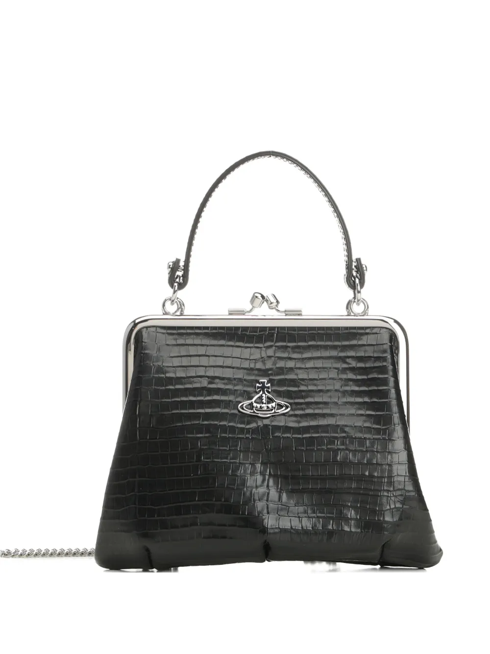 croco-embossed mini bag