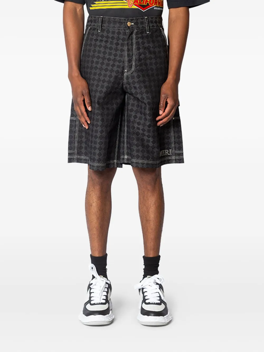 AMIRI geometric-pattern shorts | Black | Image 1