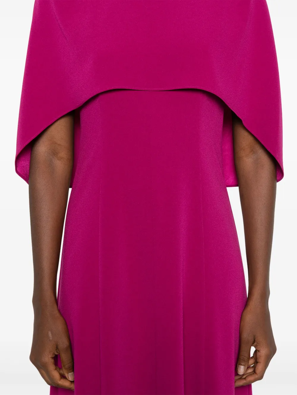 Roland Mouret cape-design midi dress Roze