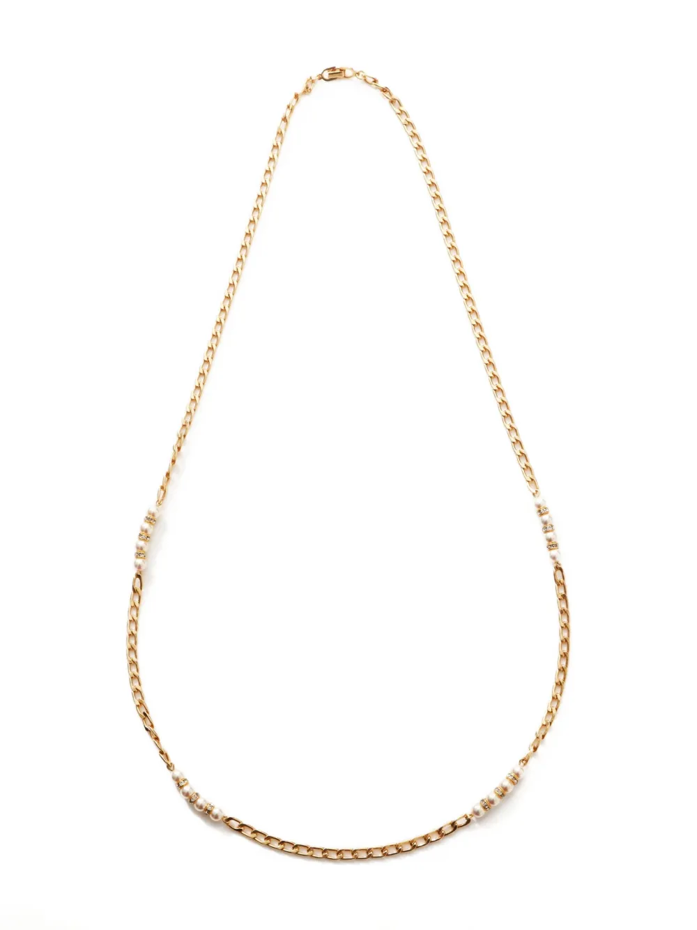 1980s-1990s rhinestone long necklace