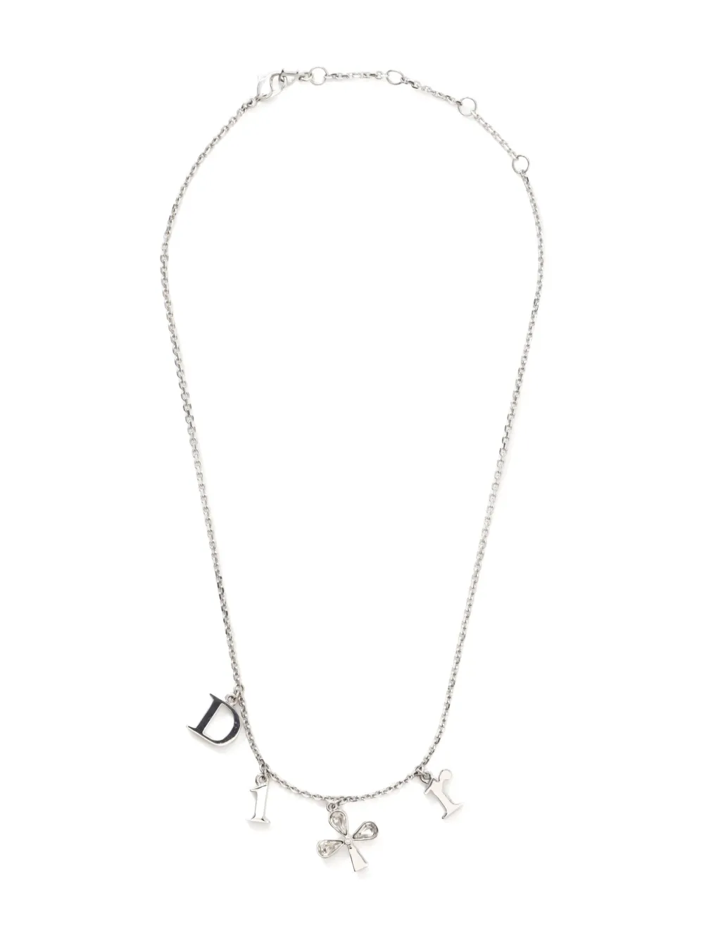 Christian Dior Pre-Owned 2000-2010s rhinestone necklace - シルバートーン Christian Dior Pre-Owned 2000-2010s rhinestone necklace - シルバートーン