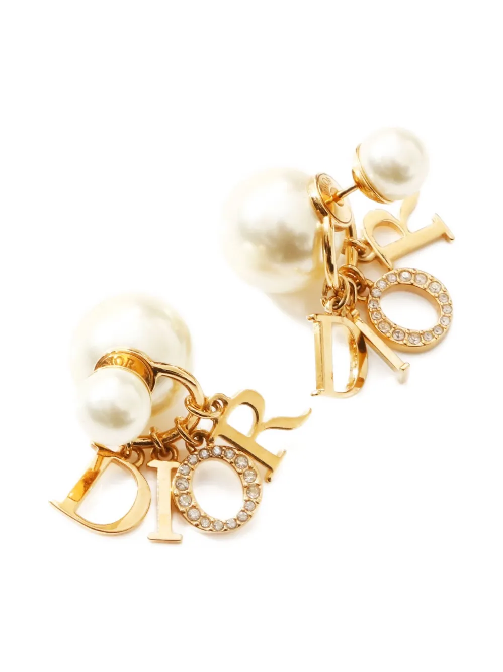 Christian Dior Pre-Owned aretes swing Pearl Rhinestone 2019-2020 | Image 2