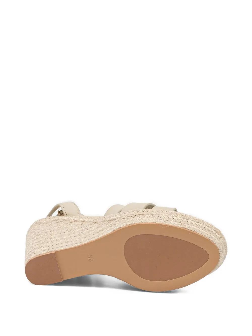 Twinset 110mm Ankle-strap Wedge Pumps In Neutral