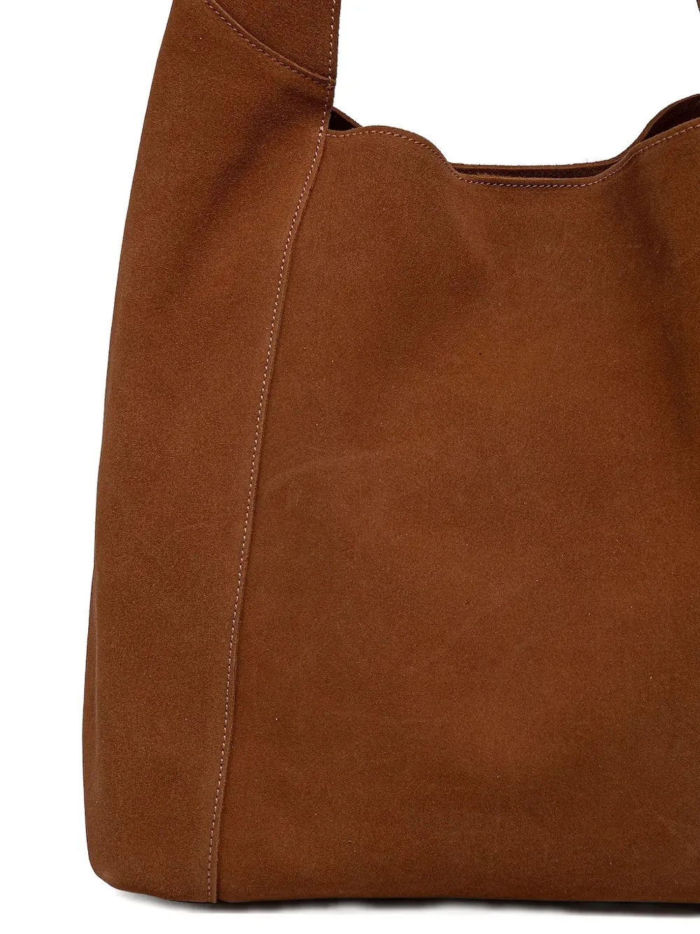 TWINSET large Ventotene suede gold-tone clasp tote bag Bruin
