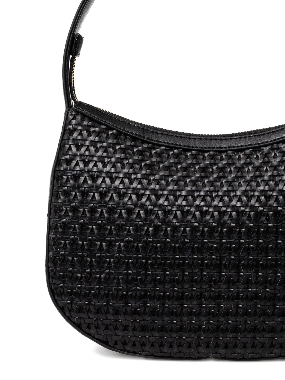 Twinset Woven Top-handle Tote Bag In Black
