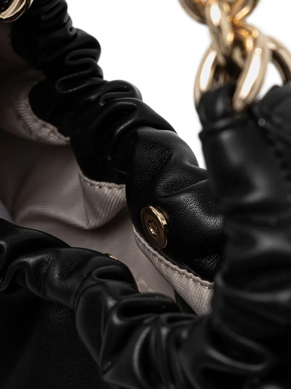 TWINSET chain-strap gathered tote bag Zwart