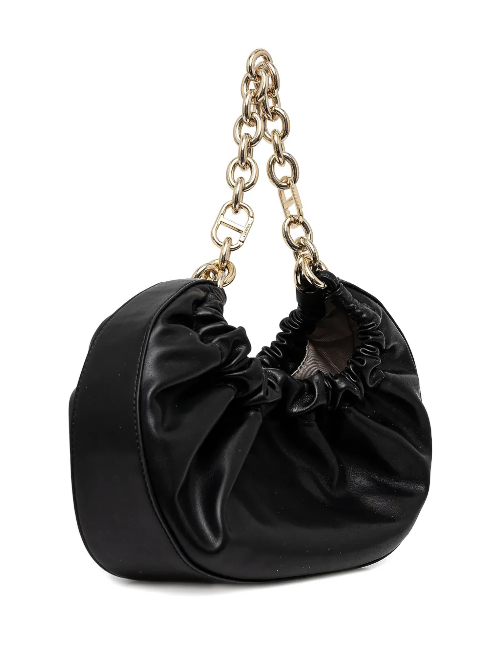 TWINSET chain-strap gathered tote bag Zwart