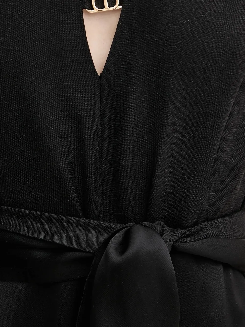 TWINSET V-neck belted jumpsuit Zwart