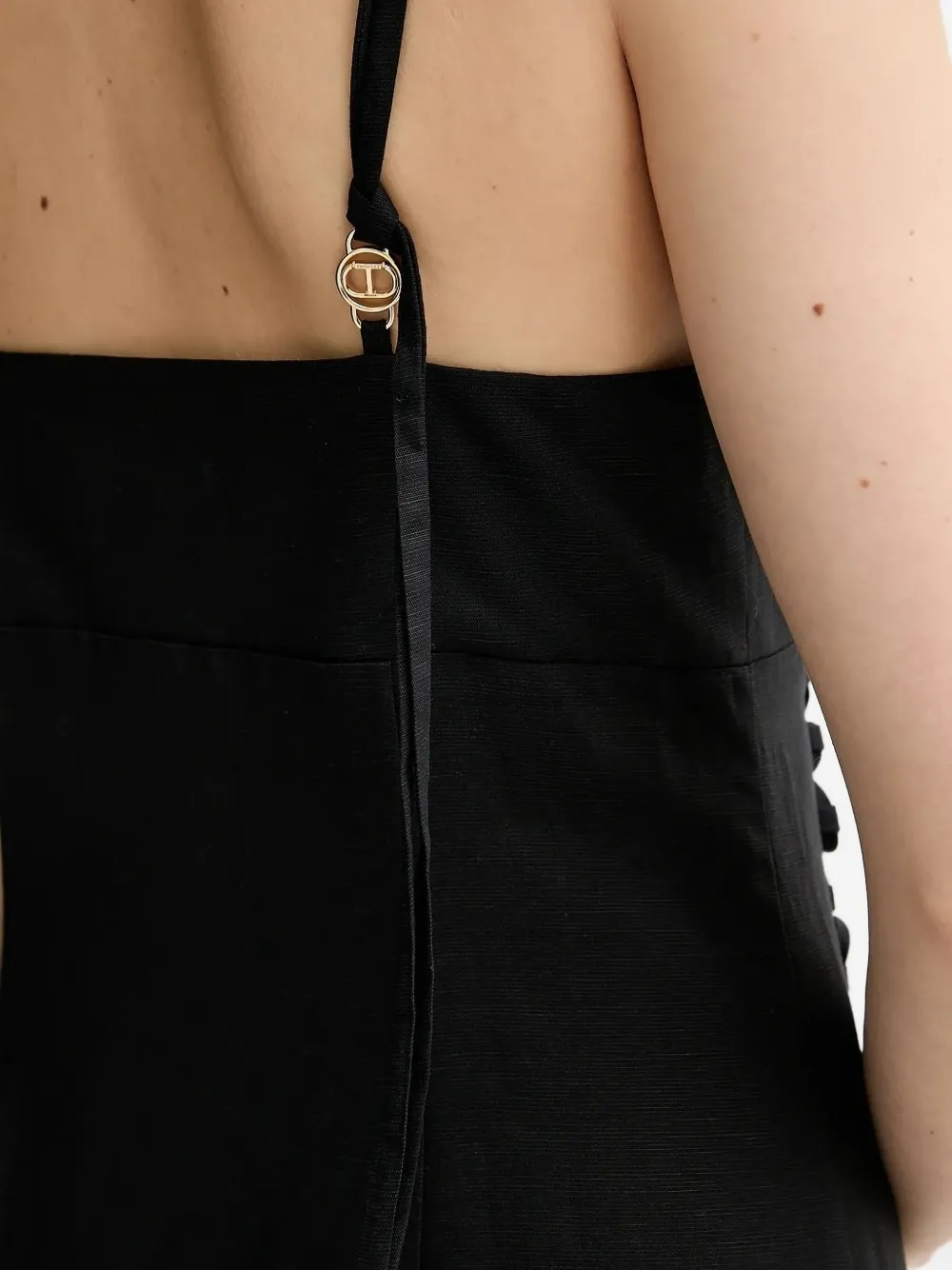 TWINSET Maxi-jurk met kant Zwart