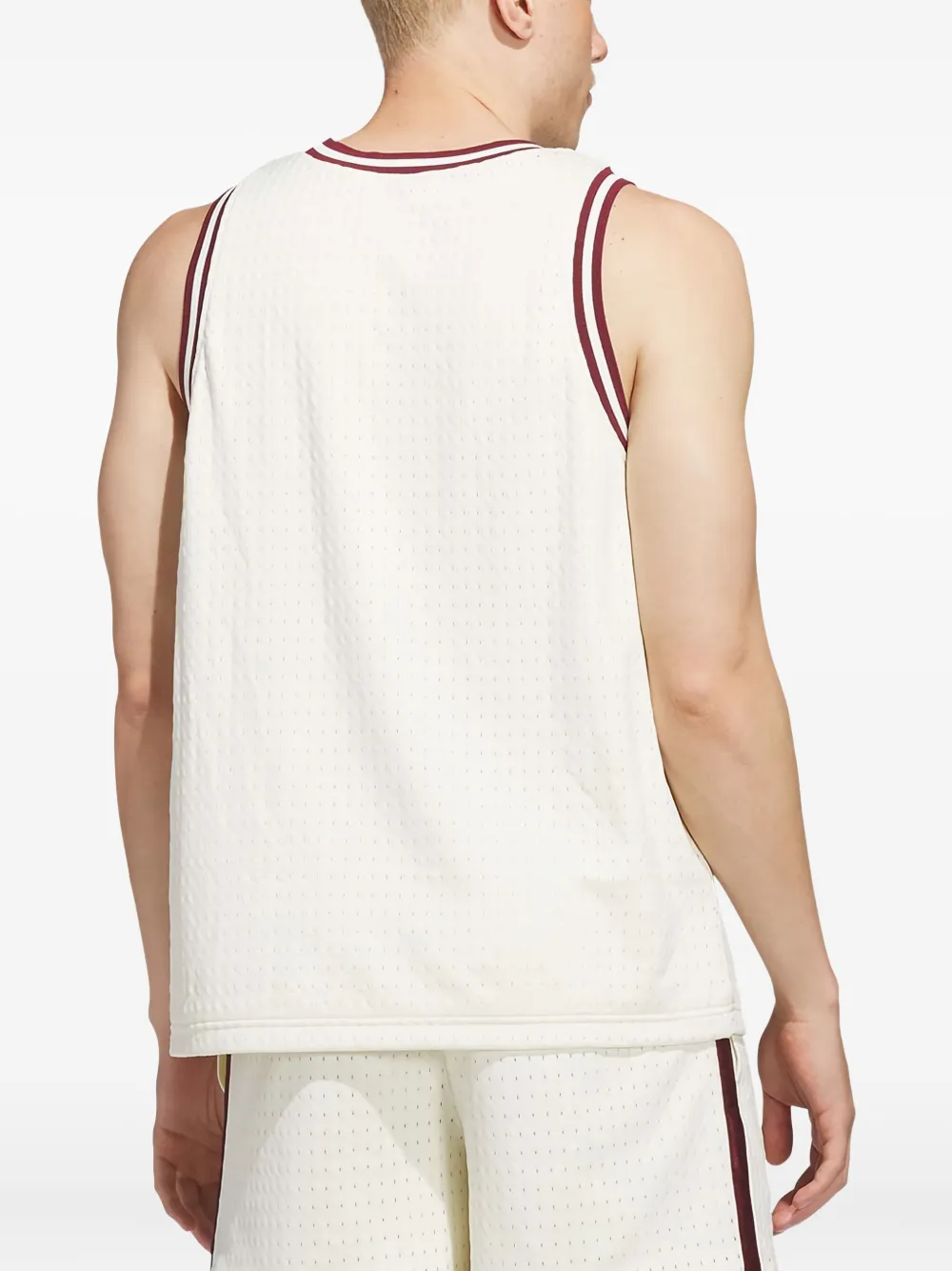 adidas Mouwloze jersey met mesh Wit