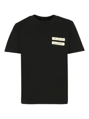 Moncler Enfant logo-embroidered T-shirt | Black | FARFETCH CA