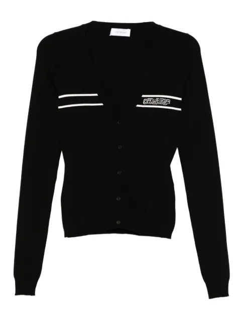 Off-White logo long-sleeves cardigans