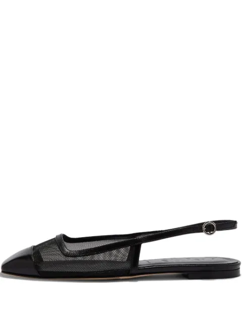 Aeyde Geraldine mesh-panel slingback ballet flats
