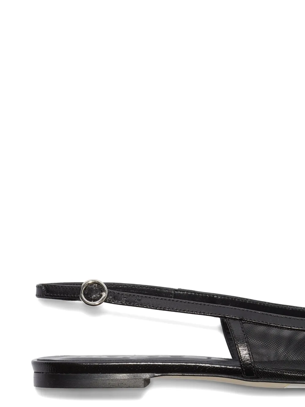 Aeyde Geraldine mesh-panel slingback ballet flats Black