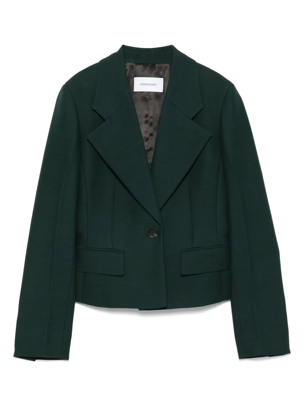 Ferragamo Blazer met enkele rij knopen Groen