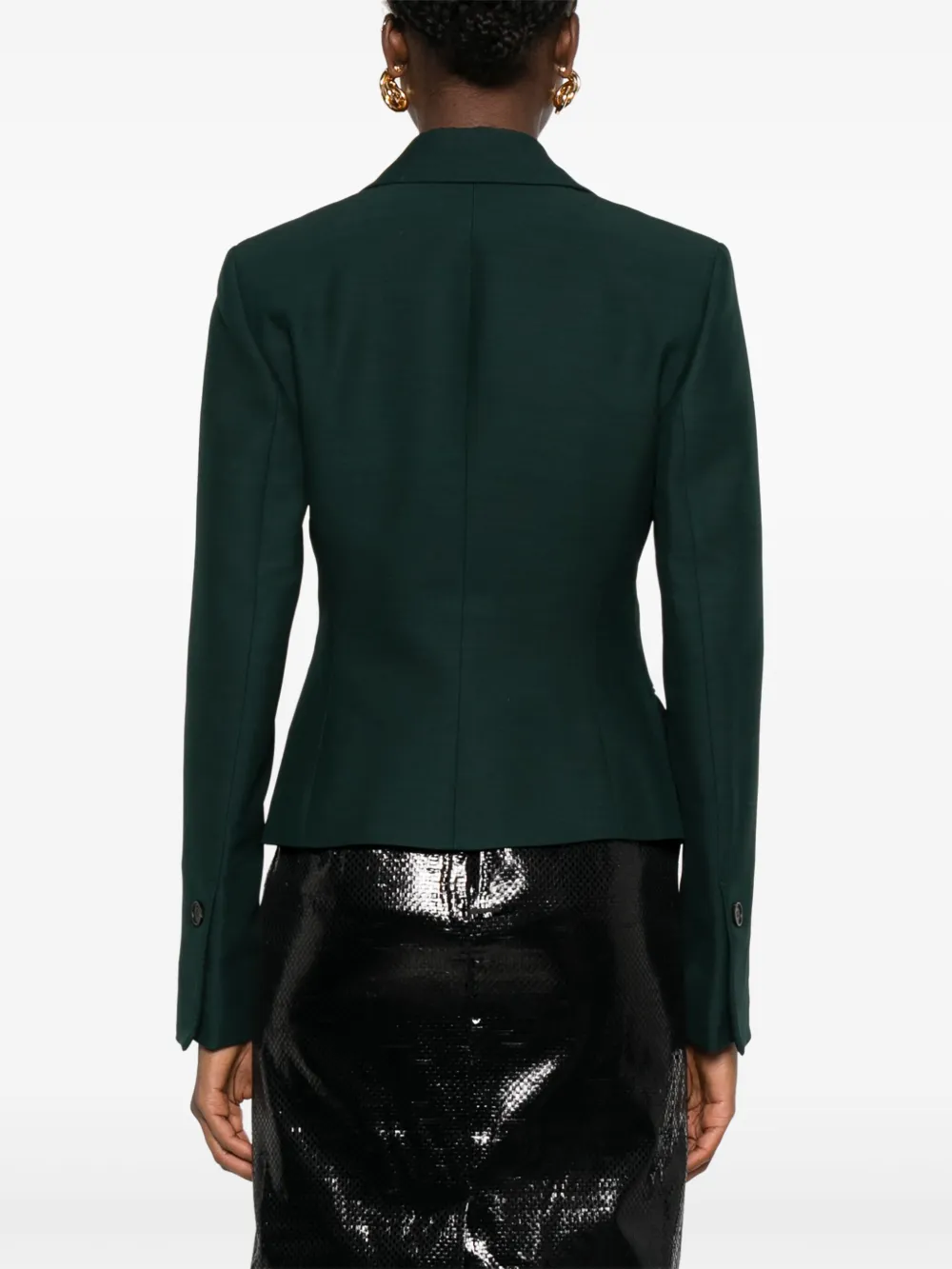 Ferragamo Blazer met enkele rij knopen Groen