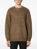 MANASTASH brushed-effect crew-neck sweater - Brown