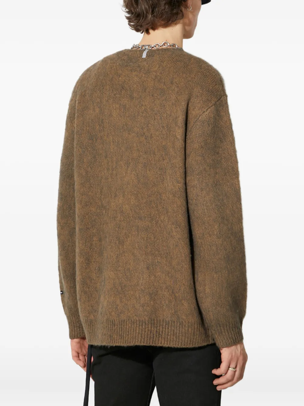 Manastash Brushed-effect Crew-neck Sweater In Brown