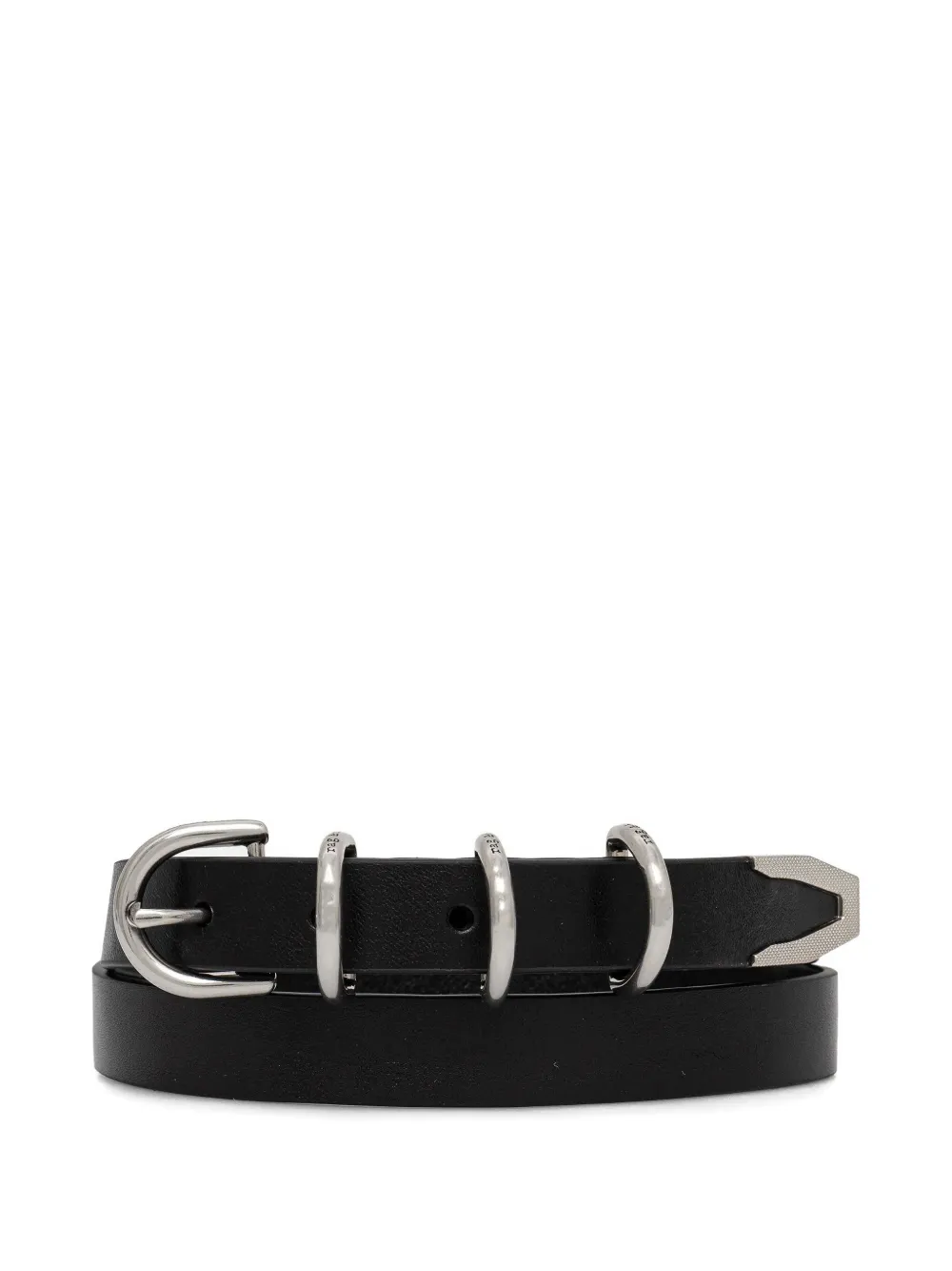 rag & bone leather triple-ring belt | Black | Image 1