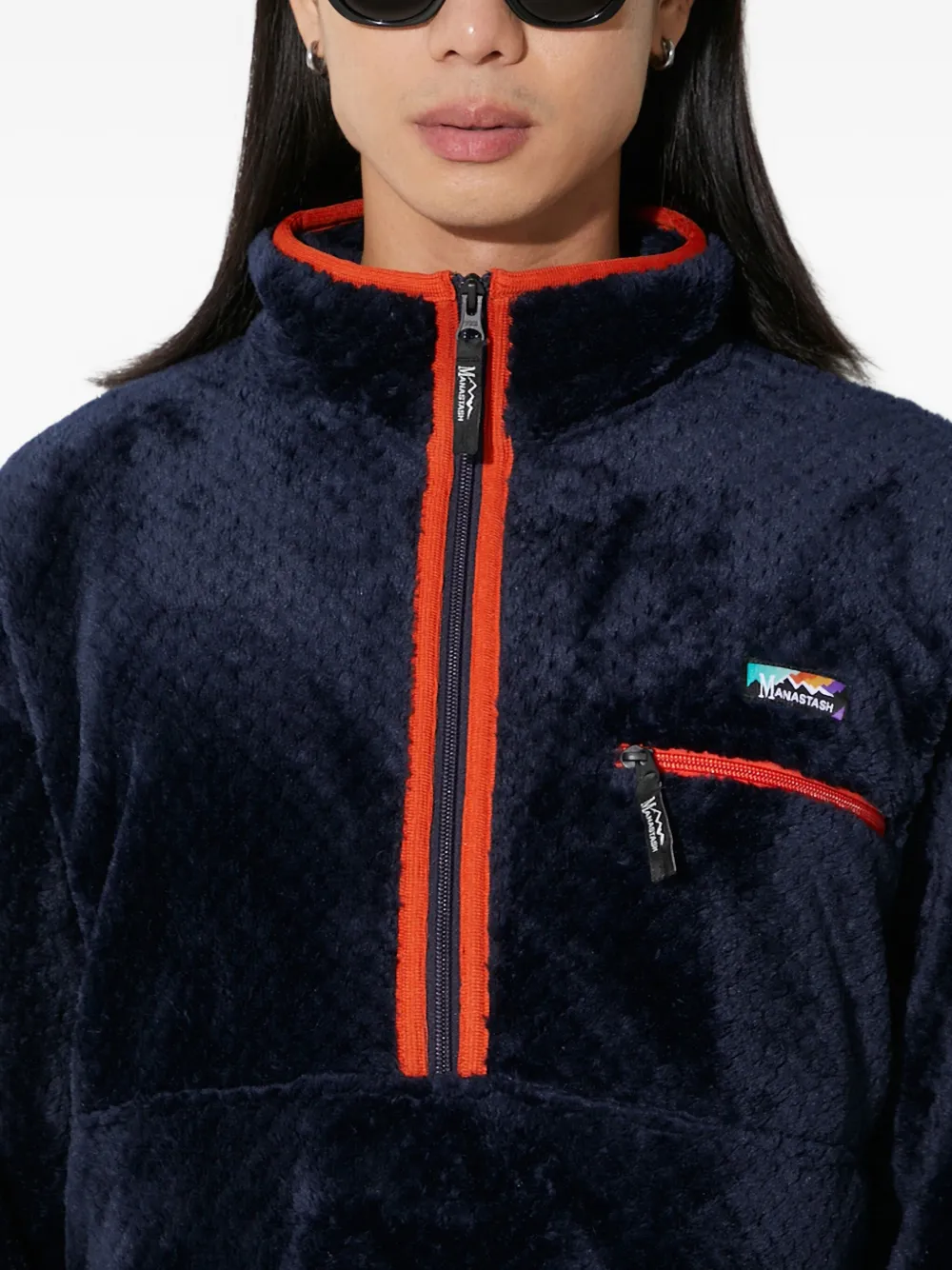 Manastash Half-zip Sweatshirt In Blue