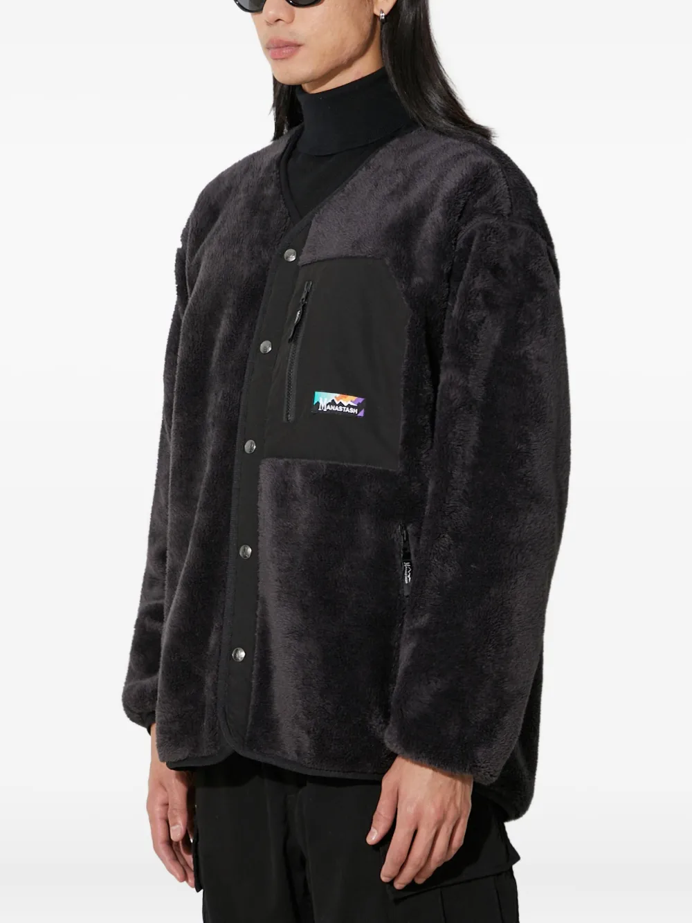 Manastash Fleece Button-fastening Jacket In Black