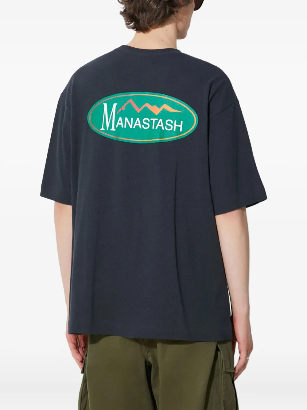 Manastash Mountain-logo T-shirt In Black