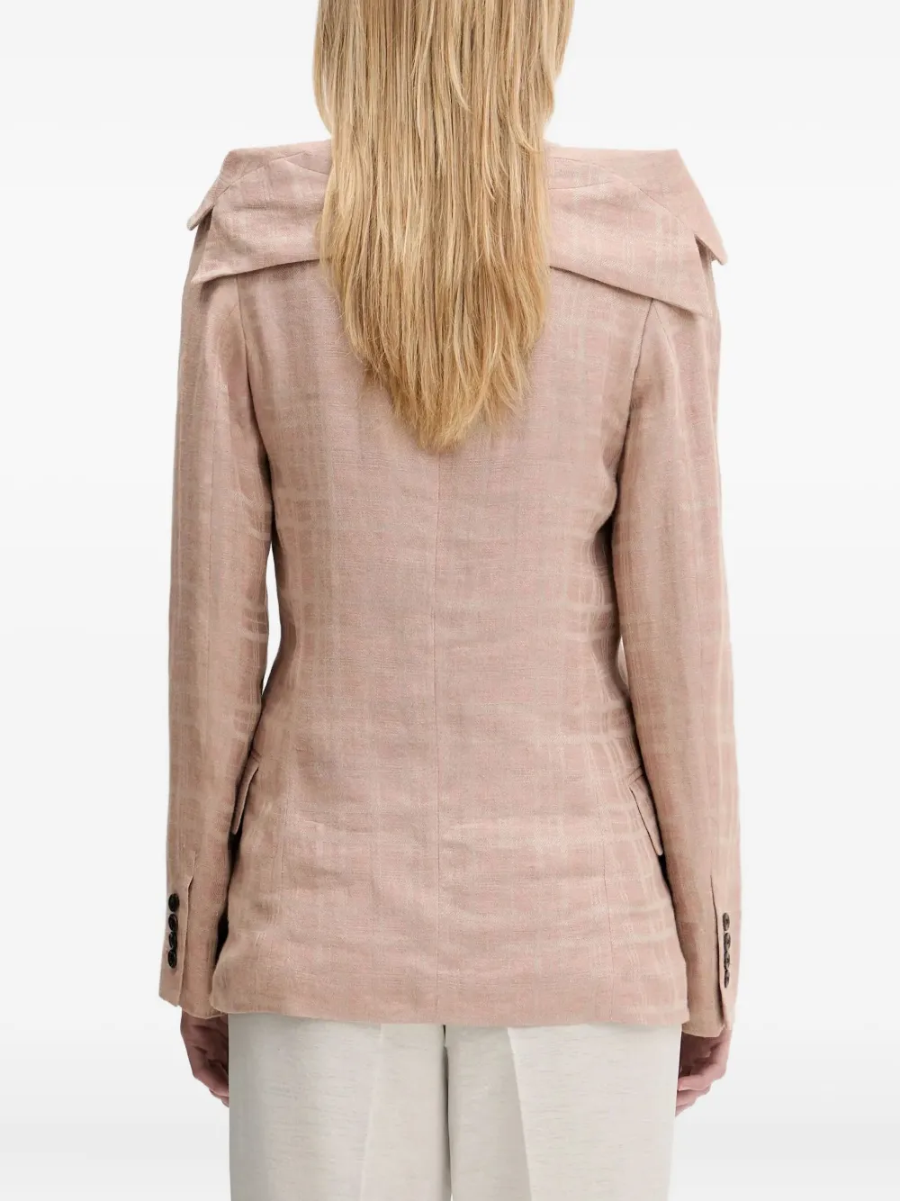 OUR LEGACY Geruite blazer met verlaagde schouders Beige