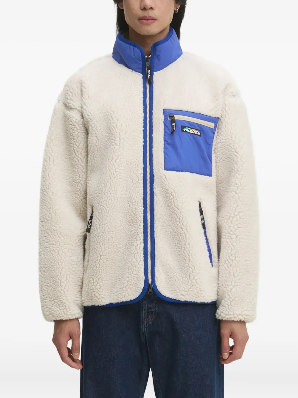 MANASTASH fleece panelled jacket | Neutrals | Image 1