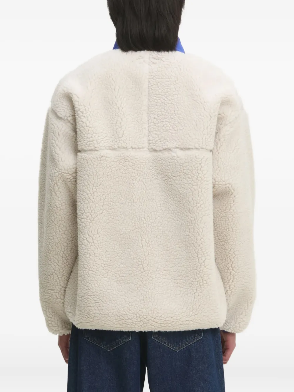 MANASTASH Fleece jack met vlakken Beige