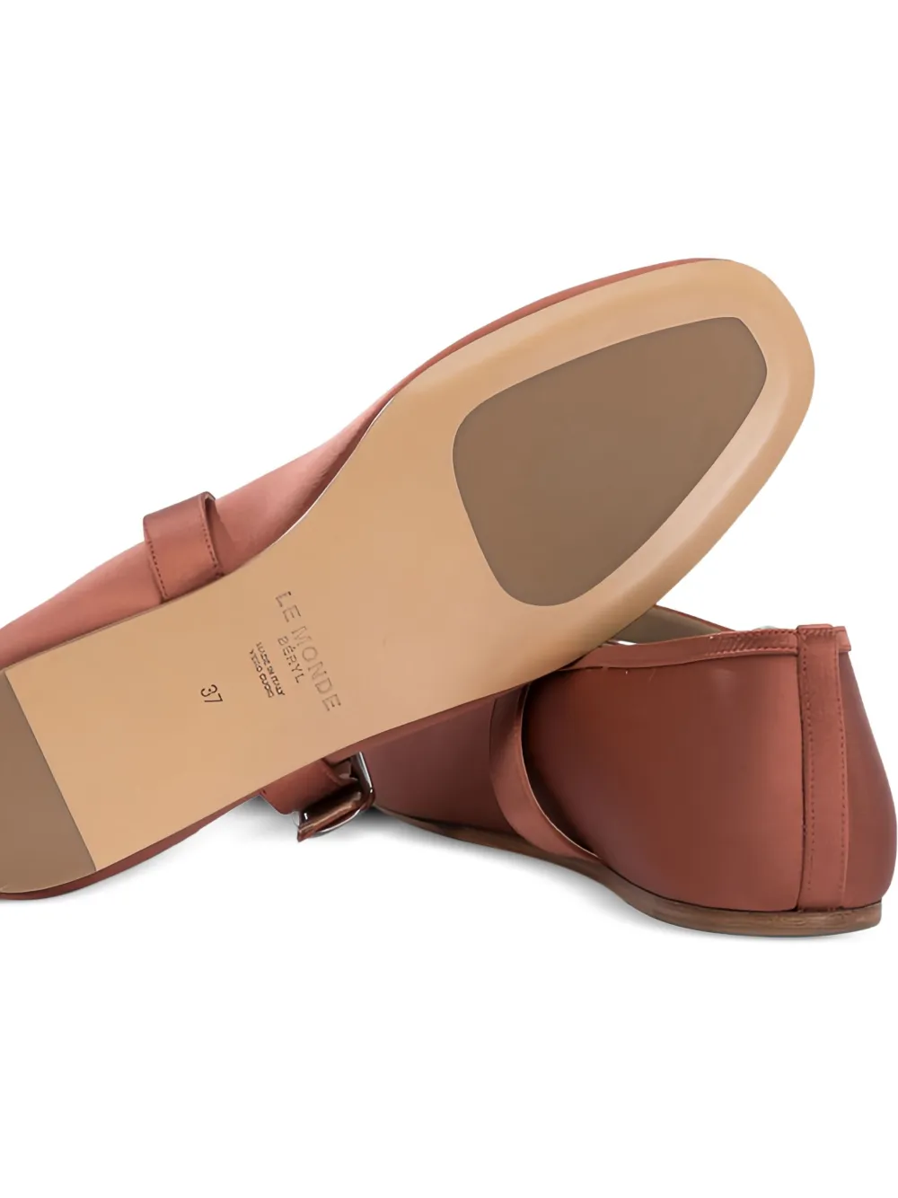 Le Monde Beryl silk buckle flats Orange