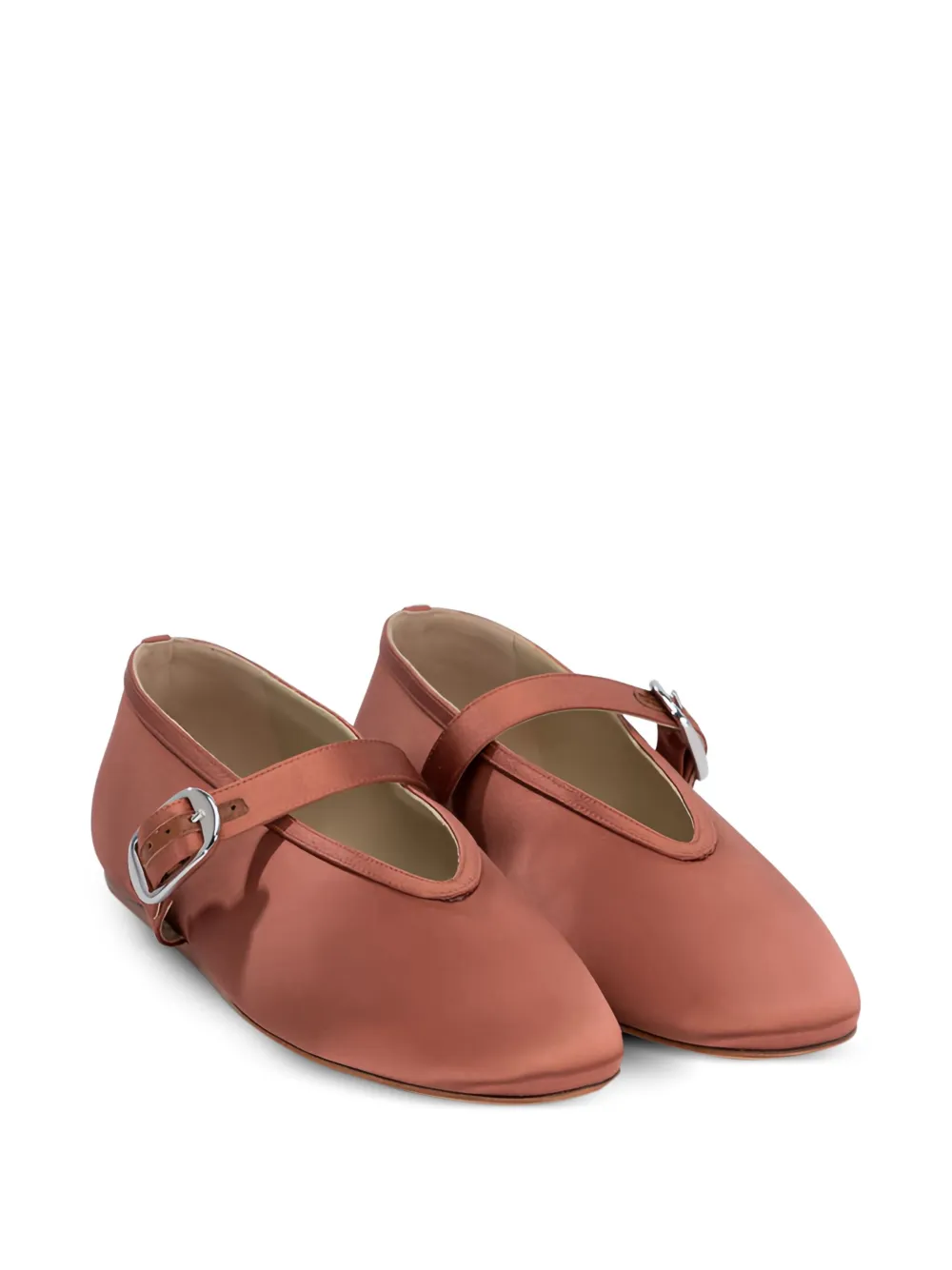Le Monde Beryl silk buckle flats Orange