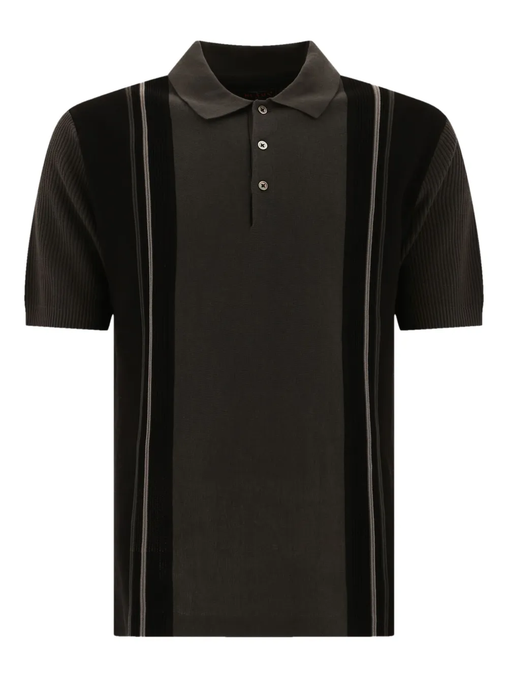 BEAMS PLUS Gebreid poloshirt Zwart