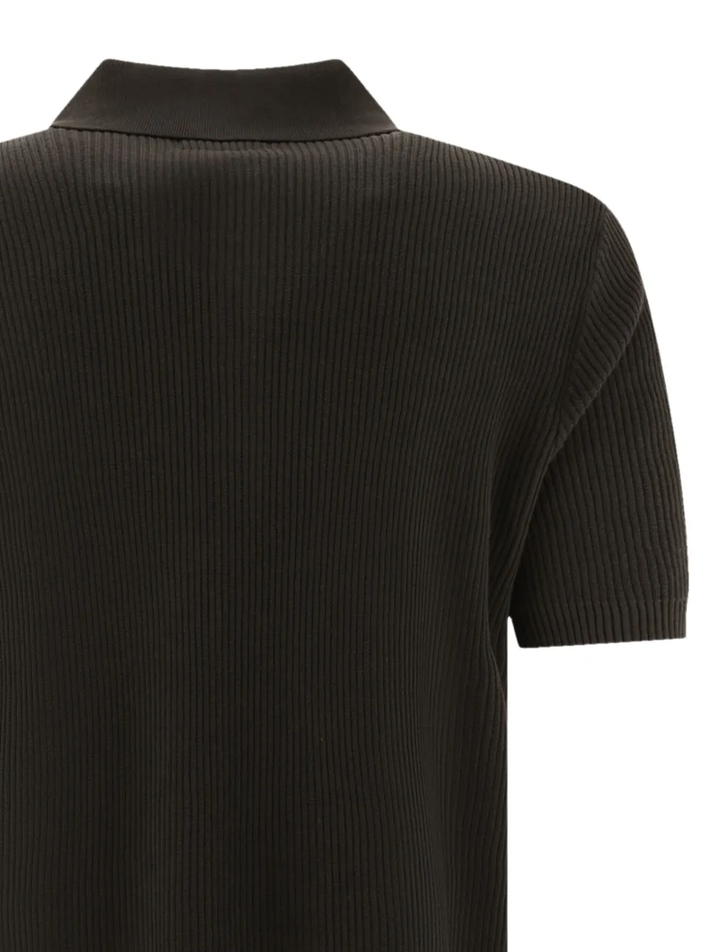 BEAMS PLUS Gebreid poloshirt Zwart