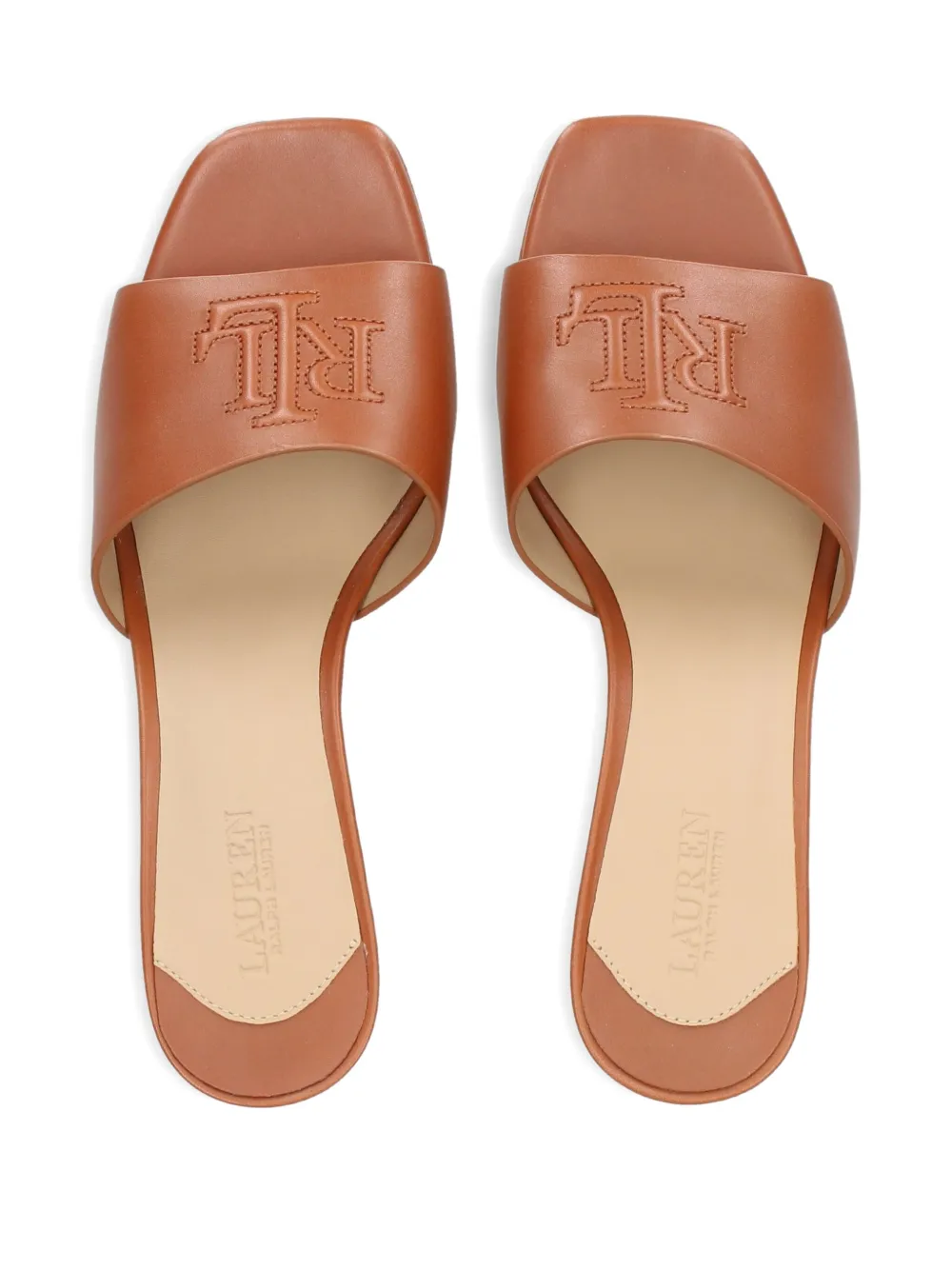 Lauren Ralph Lauren Everley embossed sandals Brown