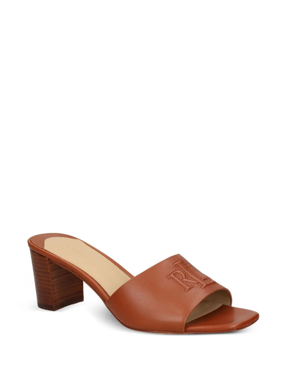 Lauren Ralph Lauren Everley embossed sandals Brown