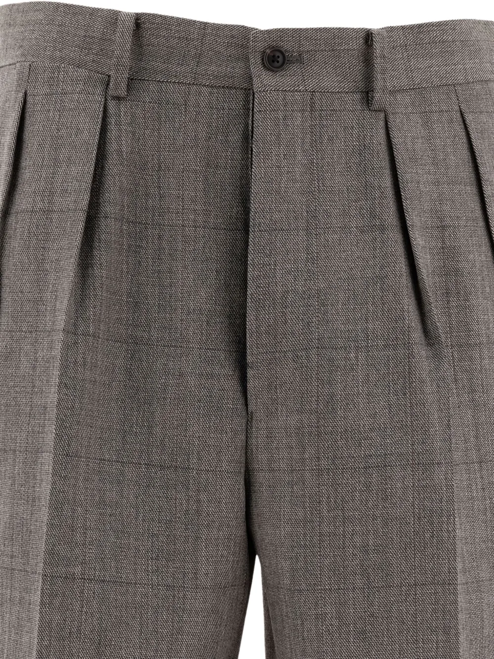 Kaptain Sunshine Wollen broek met geplooide voorkant Grijs