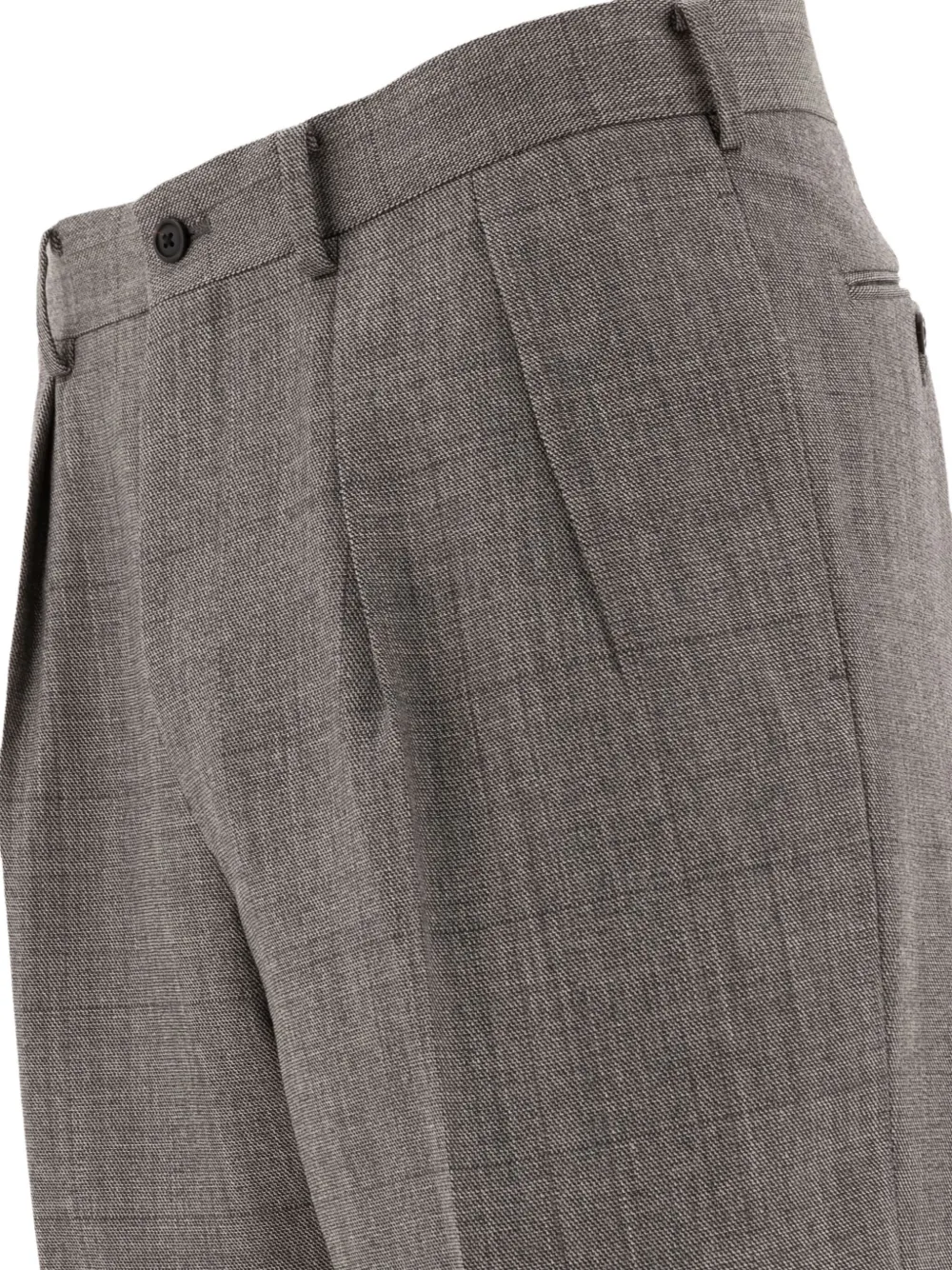 Kaptain Sunshine Wollen broek met geplooide voorkant Grijs