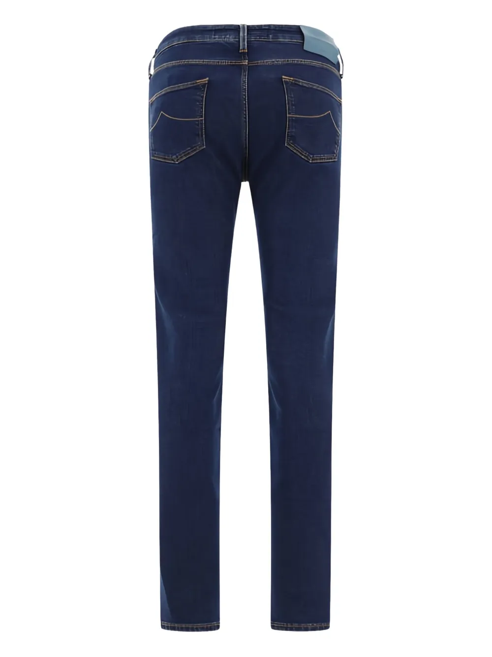Jacob Cohën Jeans met vijf zakken en geborduurd logo - Blauw