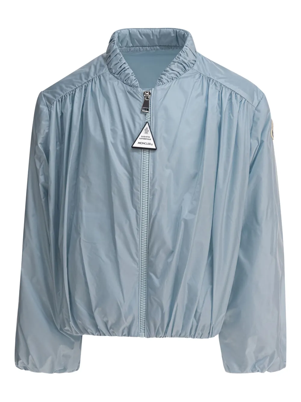 Moncler Enfant puffed-sleeve zip-front jacket LIGHT BLUE