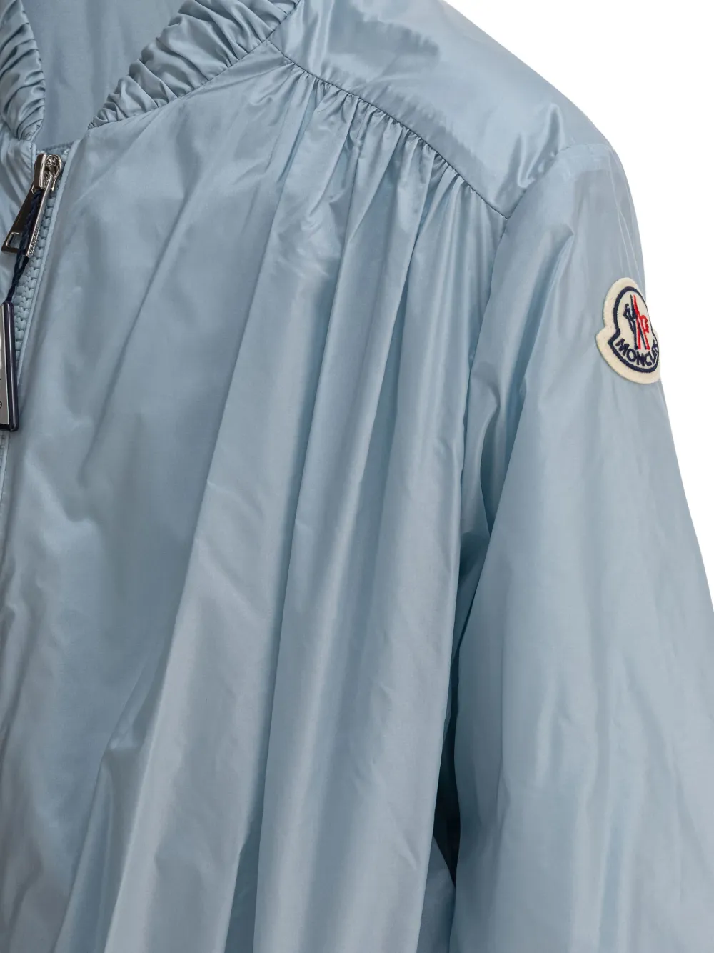 Moncler Enfant puffed-sleeve zip-front jacket LIGHT BLUE