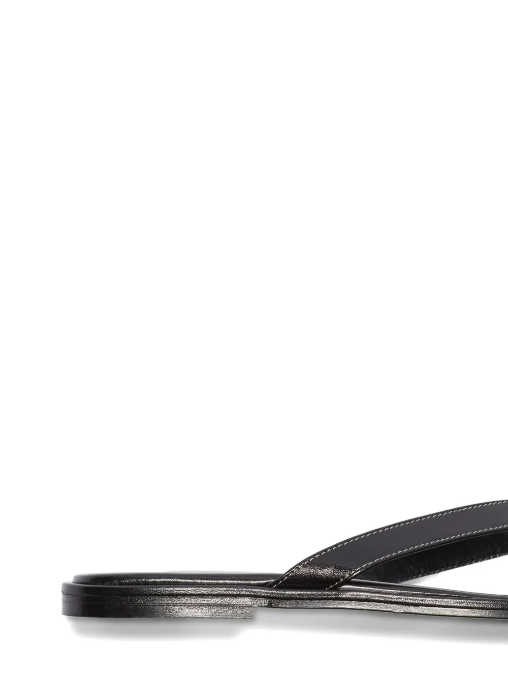 Aeyde Melody leather thong sandals Zwart