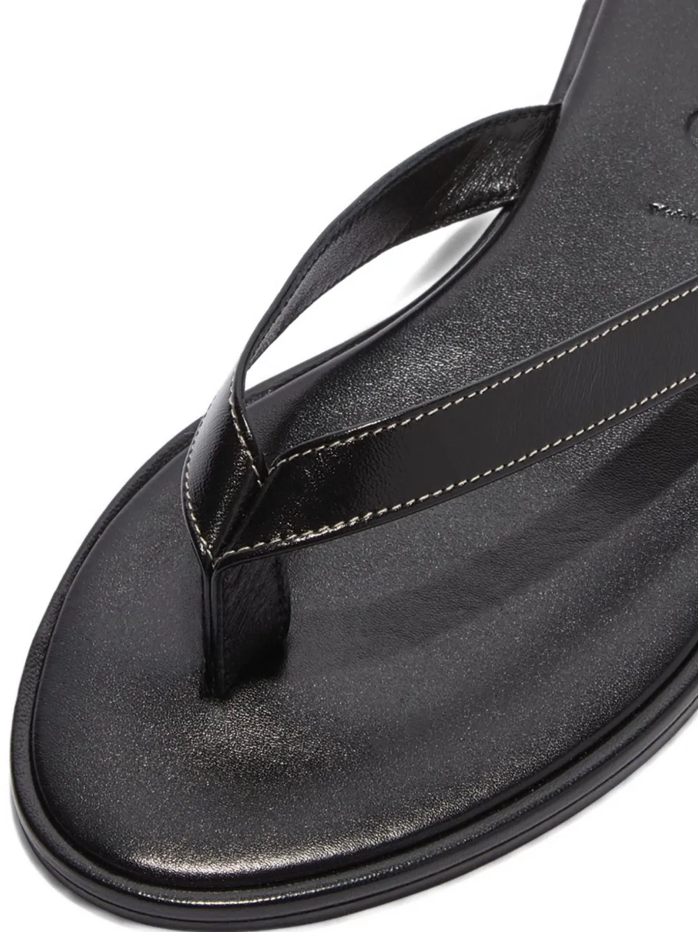 Aeyde Melody leather thong sandals Zwart