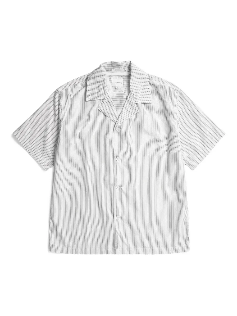 Norse Projects Gestreepte overhemd Wit