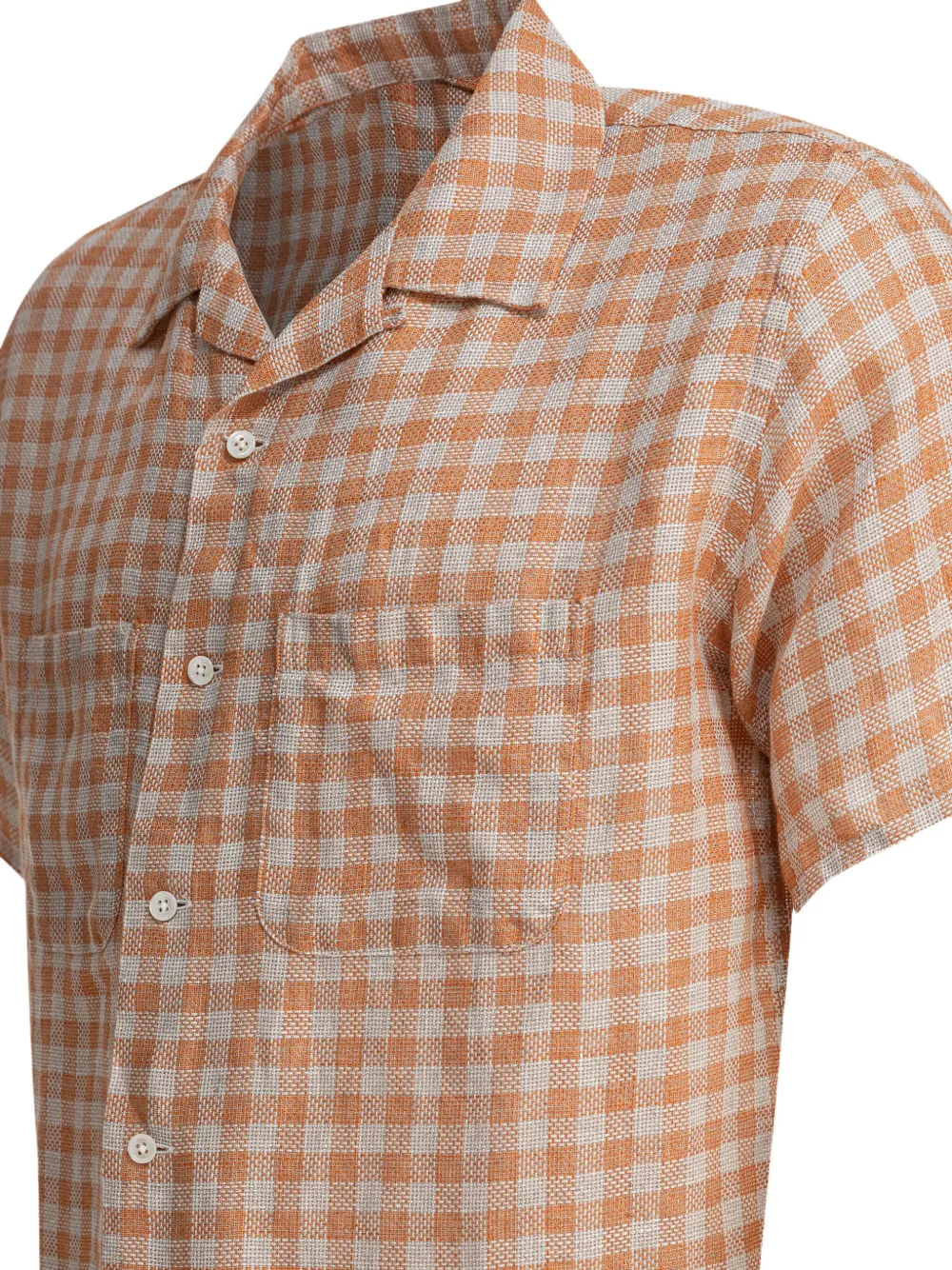 BEAMS PLUS Overhemd met gingham ruit Oranje